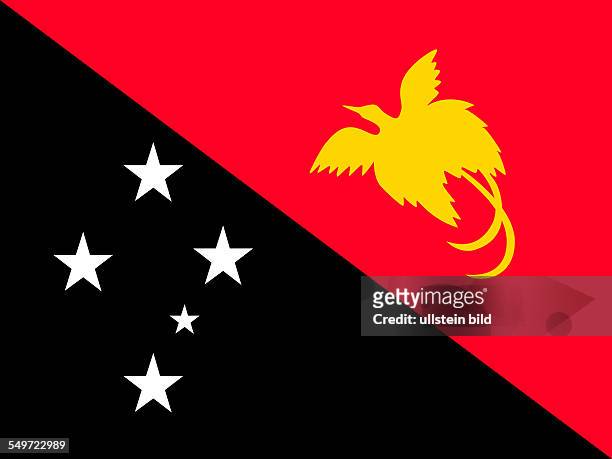 Flag of the Independent State of Papua New Guinea.