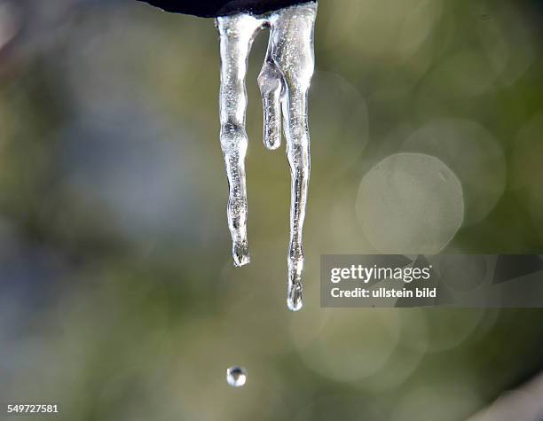 Thaw, an icicle melts