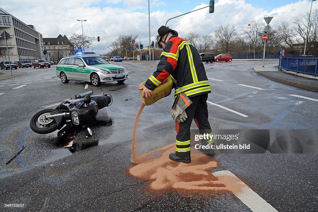 Saarbrücken, Motorradunfall