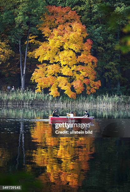 Herbst, Ruderboot auf dem Schlachtensee