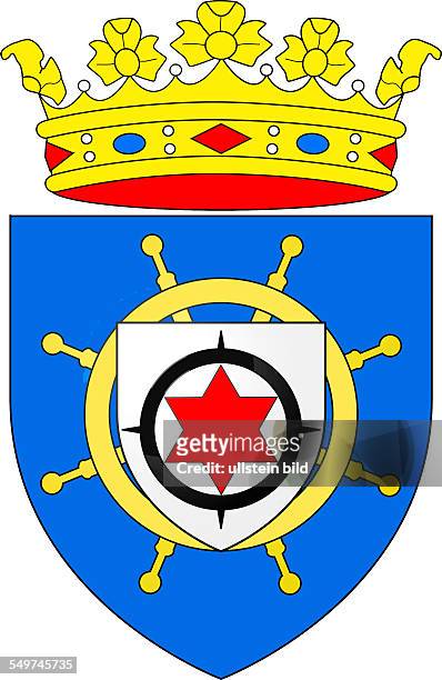 Coat of arms of the Caribbean island of Bonaire. Part of the Netherlands Antilles