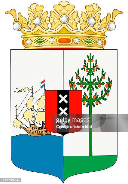 Coat of arms of the Caribbean island of Curacao.