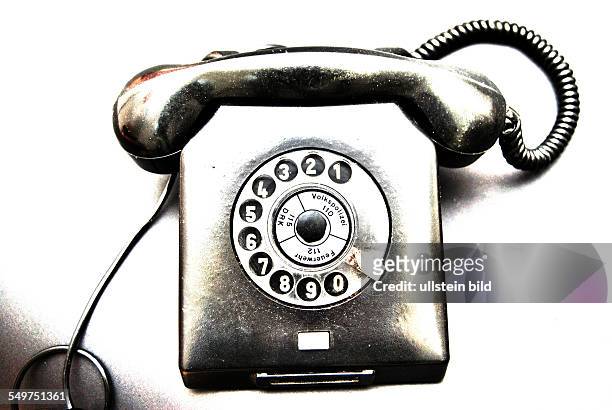 Telefon - Wählscheibe mit Telefonnummer Volkspolizei, DRK und Feuerwehr
