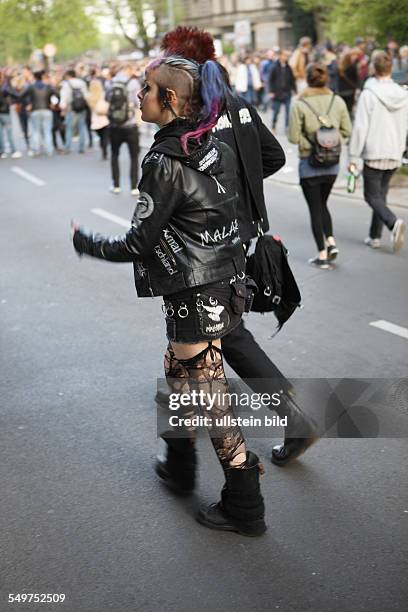 Demonstration 1. Mai in Berlin, Punks