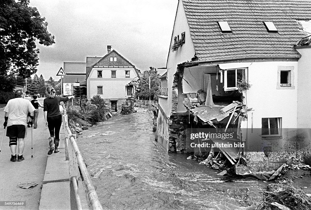 Hochwasser 2002 in Zoschendorf/Pirna