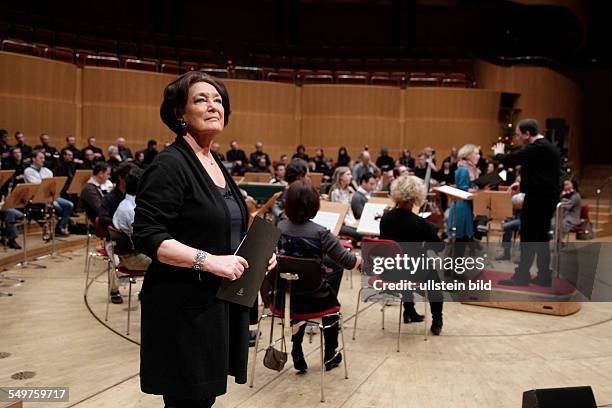 Sopranistin Edda Moser bei den Proben zum Bach Weihnachtsoratorium in der Philharmonie Köln