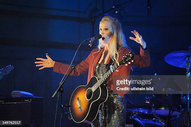 Concert of the Danish pop singer and songwriter Tina Dico at the Laeiszhalle, Hamburg