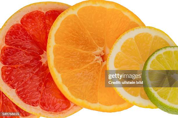 Scheiben einer Orange. Symbolfoto für gesunde Vitamine durch frisches Obst