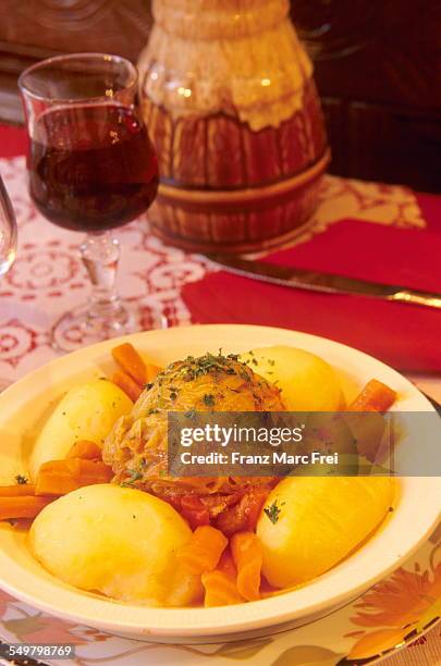 cabbage roll and potatoes - auvergne stock pictures, royalty-free photos & images