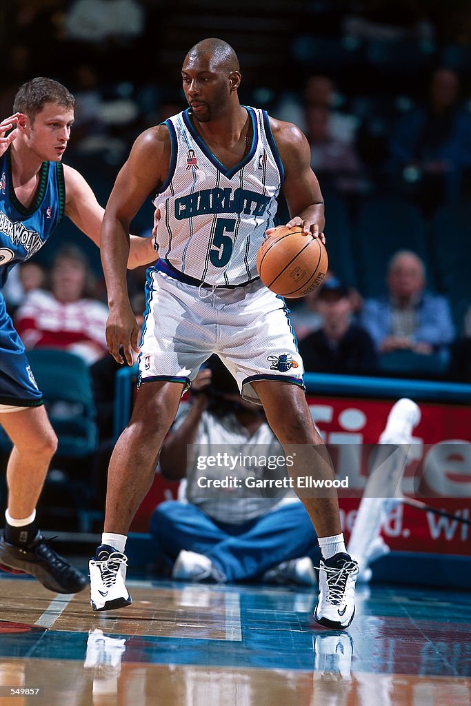 Campbell posts up v Timberwolves