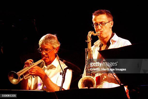 Dave O'Higgins, saxophonist, and D Pearce, Braithwaite Hall, Croydon, 2007. O'Higgins was the busking saxophone player in the film The Return of Mr...