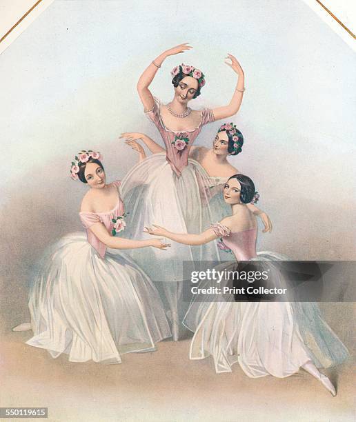 'The Celebrated Pas De Quatre: composed by Jules Perrot', c1850. As danced at Her Majesty's Theatre, July 12th by the four eminent Danseuses,...