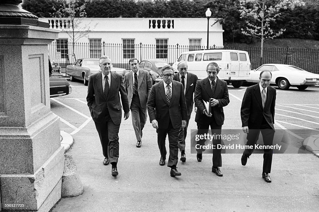 Kissinger Heads To OEOB To Announce The End Of The Vietnam War