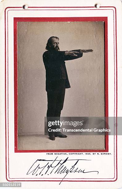 Cabinet photograph from a series features actor WH Thompson from the theatrical production 'Trilby' staged at the Garden Theater, New York, New York,...