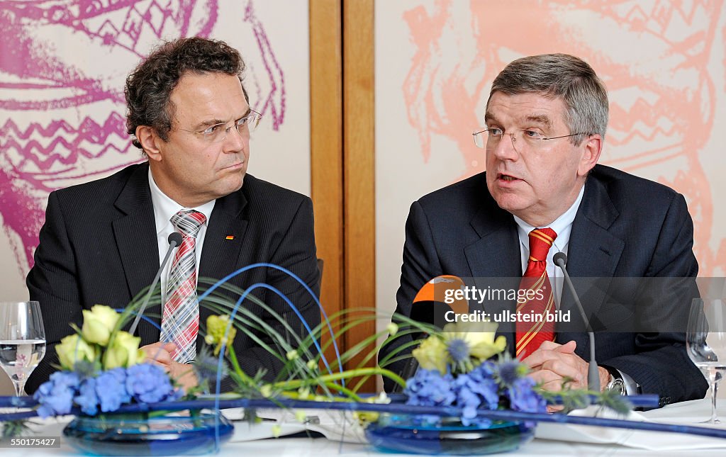 Thomas Bach, Hans-Peter Friedrich (l)