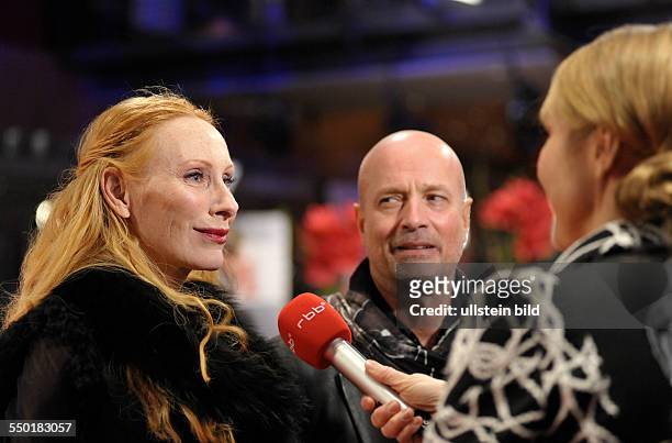 Schauspielerin Andrea Sawatzki und Schauspieler Christian Berkel im Interview anlässlich der Verleihung der Filmpreise der 63. Internationalen...