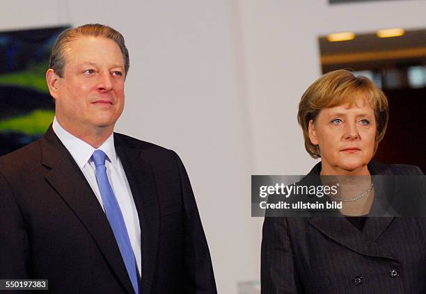 Bundeskanzlerin Angela Merkel und Friedensnobelpreisträger Al Gore anlässlich seines Besuchs in Berlin