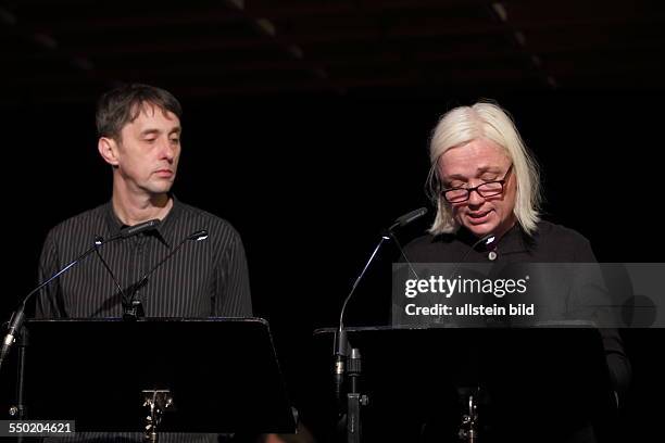 István Kemény Autor, Budapest und Orsolya Kalász, deutsche Lesung am Thementag Ungarn beim Poesiefestaval Berlin "Ruinen sind wie Rosen" Lyrik und...