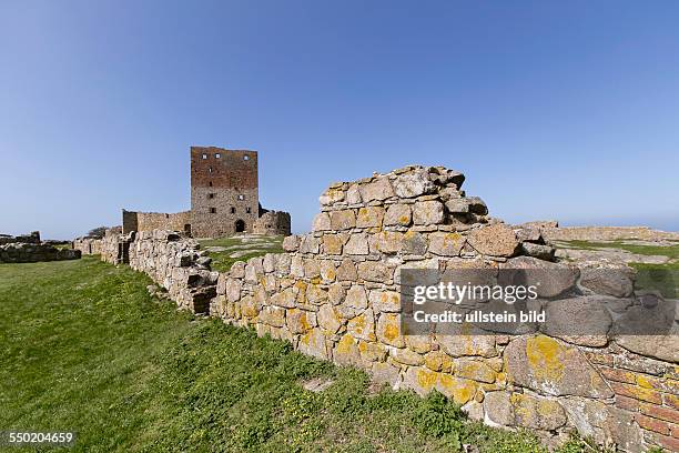 Castle ruins of Hammershus on Bornholm, Denmark.