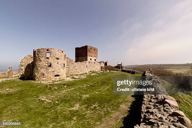 Castle ruins of Hammershus on Bornholm, Denmark.