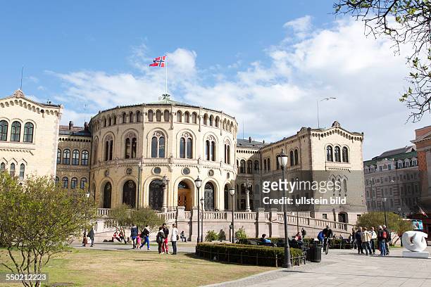 Parlamentsgebäude Stortinget in Oslo