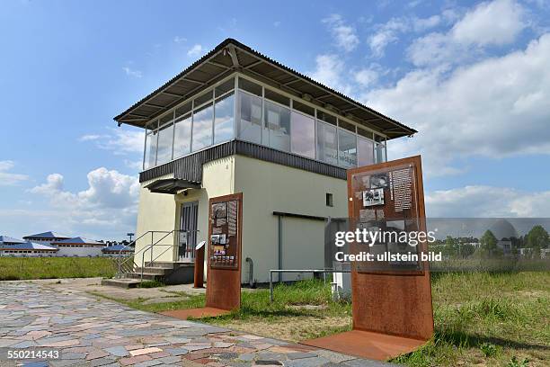 Gedenkstaette, Kontrollturm 'Checkpoint Bravo', Drewitz, Dreilinden, Brandenburg, Deutschland