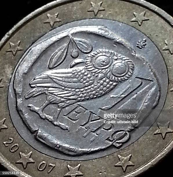 Griechische Ein-Euro-Münze
