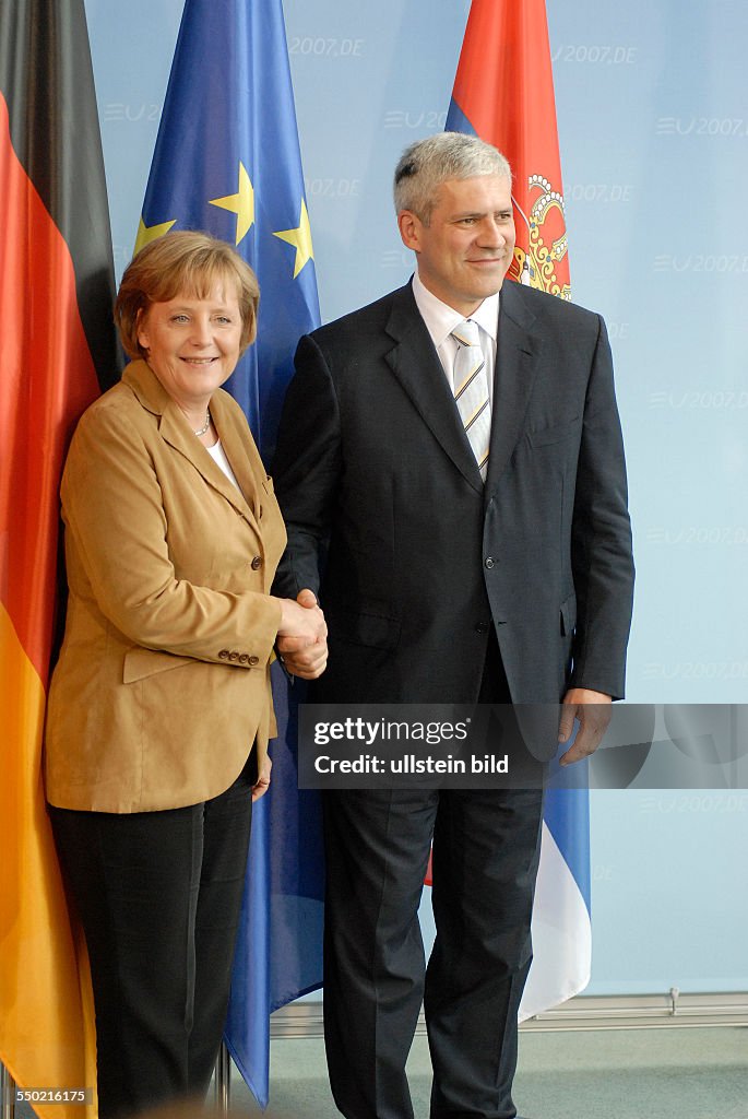 Boris Tadic und Angela Merkel