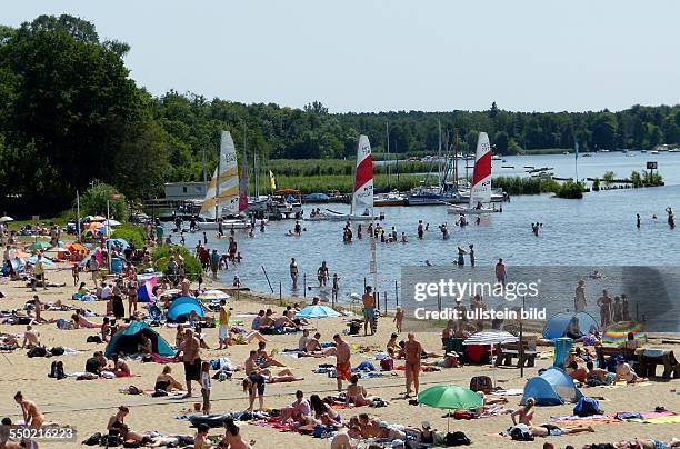 Mueggelsee Lido in Berlin in summer