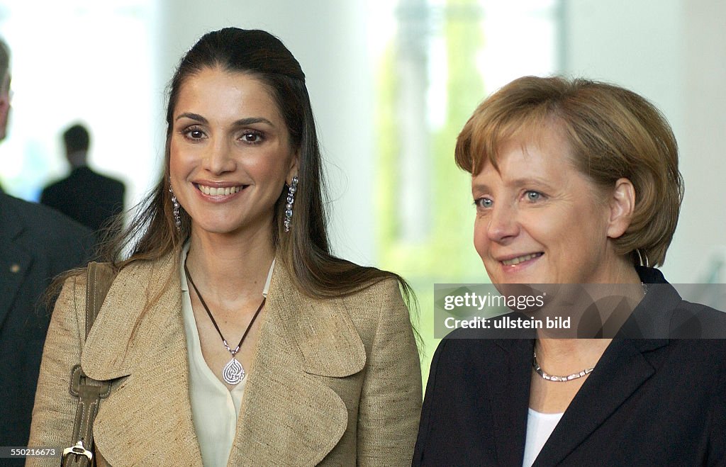 Königin Rania von Jordanien und Angela Merkel