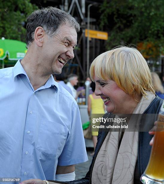 Wahlkampf-Auftakt der Grünen Saar in der Völklinger Hütte: Gemeinsam mit der Bundesvorsitzenden Claudia Roth, läutet der Spitzenkandidat Markus...