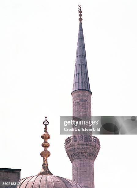 Minarett der Sultan Ahmet Moschee , Istanbul, 70er Jahre