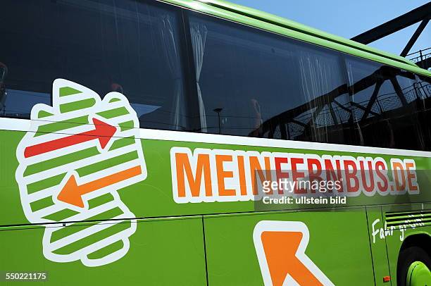'MeinFernbus GmbH' remote bus at the Freiburg bus station