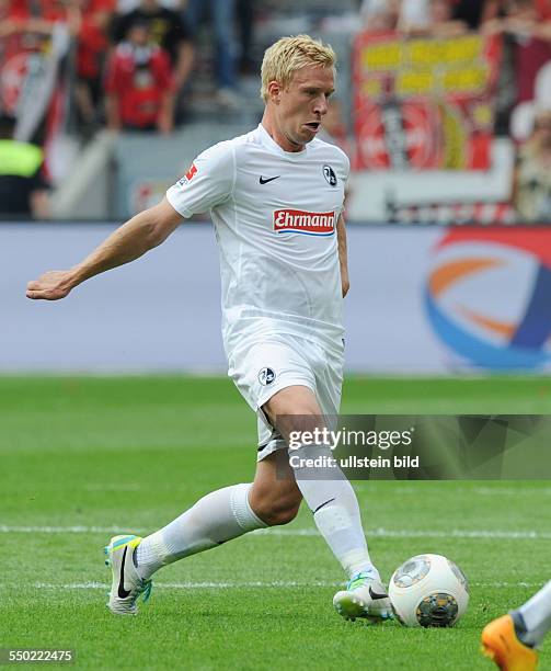 Fussball, Saison 2013-2014, 1. Bundesliga, 1. Spieltag, Bayer 04 Leverkusen - SC Freiburg 3-1, Mike Hanke