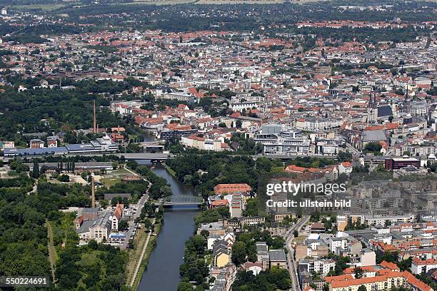 Luftbild Luftaufnahme Ansicht Halle Saale Sachsen Anhalt Halle Stadtansicht Saale