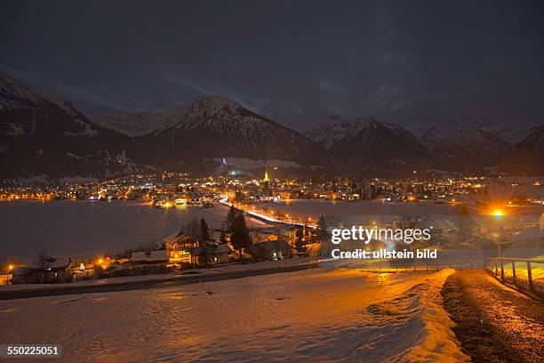 Panoramic view of the winter snow Oberstdorf, Allgaeu Alps, Allgaeu .