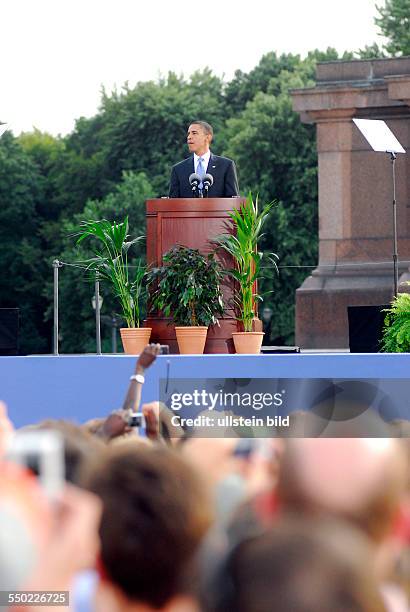 Rede des designierten Präsidentschaftskandidaten Barack Obama an der Siegessäule in Berlin