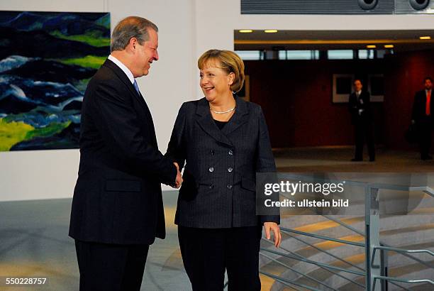 Bundeskanzlerin Angela Merkel und Friedensnobelpreisträger Al Gore anlässlich seines Besuchs in Berlin