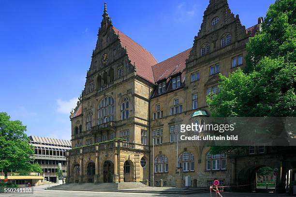 Bielefeld, East Westphalia, North Rhine-Westphalia, NRW, old city hall, neo-Gothic, Renaissance Revival