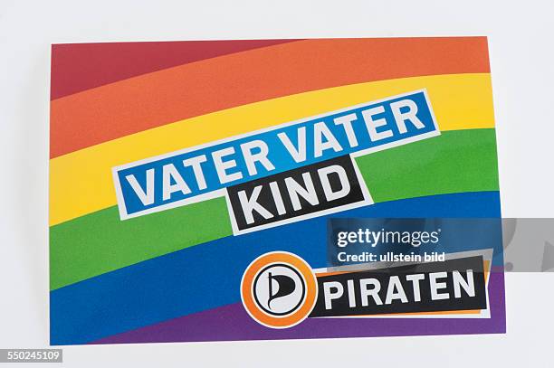 Streuartikel der Piratenpartei, Aufkleber der Piratenpartei: Aufschrift Vater Vater Kind