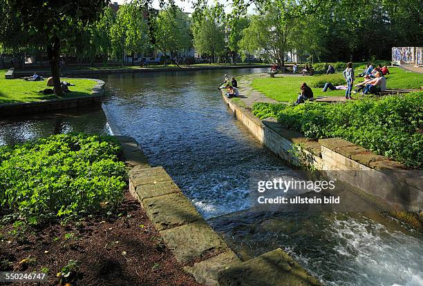 Paderborn, Pader, Lippe, Alme, Westphalian Lowland, East Westphalia, North Rhine-Westphalia, NRW, Pader source, Pader headwaters, leisure park,...