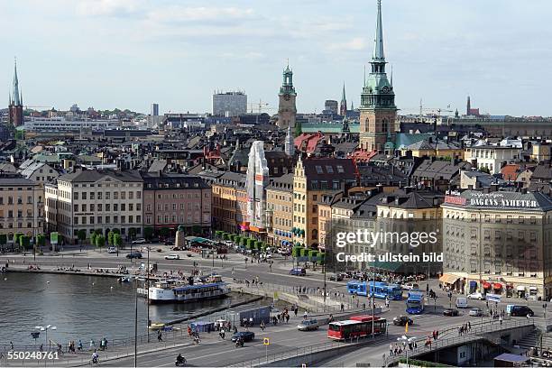 Stockholm: View of Gamla Stan, Munkebroleden and Tyska Kyrkan