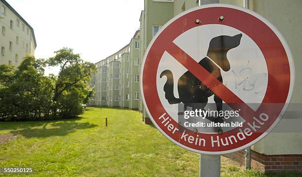 Hunde-Verbotsschild in Berlin-Hohenschönhausen