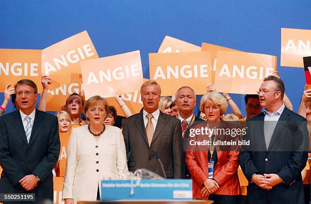 Wahlkampfabschlussveranstaltung anlässlich der bevorstehenden Bundestagswahl mit Bundeskanzlerin Angela Merkel Angela Merkel in der Arena in Berlin