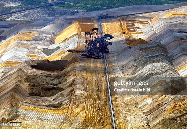 Excavators in the soft coal opencast mining site Hambach