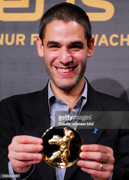 Regisseur Fernando Eimbcke mit dem Alfred-Bauer -Preis beim RadioEins Nighttalk anlässlich der 58. Berlinale