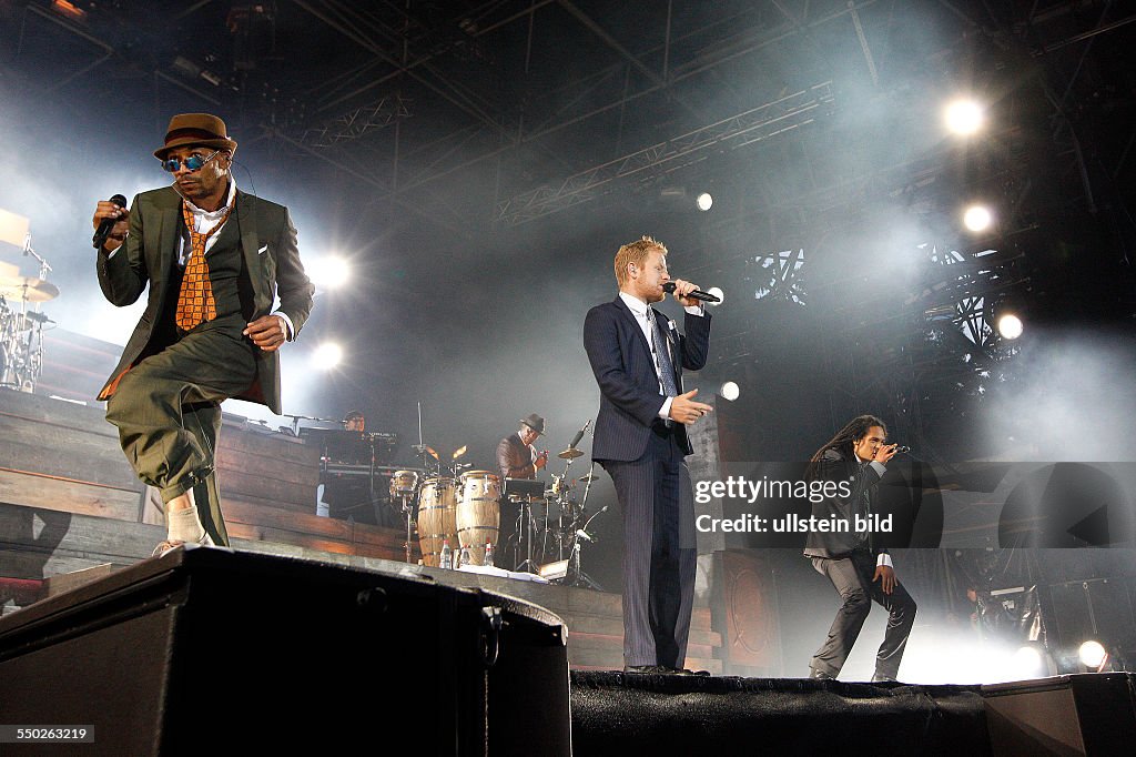 Seeed Singer SEEED, Dancehall, Reggae, Band, GER, performing on August 22, 2013 at ...