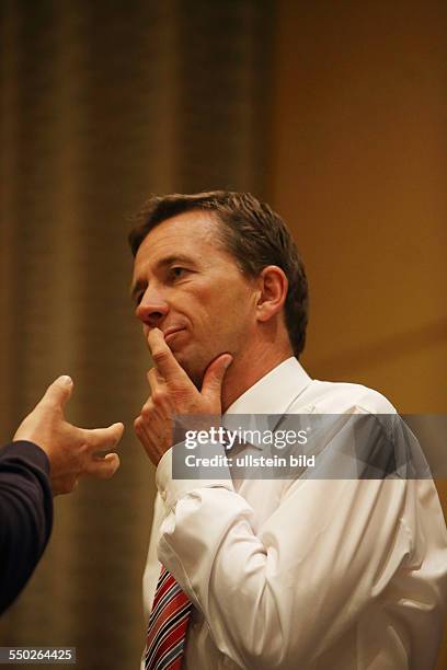 Berlin Bernd Lucke, deutscher Ökonom und Politiker, Professor für Makroökonomie an der Universität Hamburg, Alternative fuer Deutschland,in Berlin,...