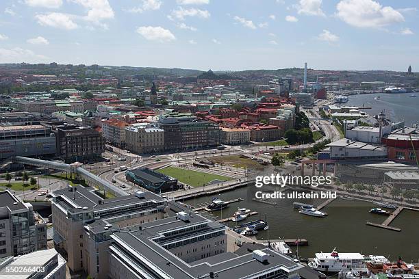 Blick vom "Lippenstift" - Hochhaus über Göteborg