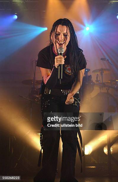Sängerin Amy Lee anlässlich eines Konzertes in der Berliner Columbiahalle